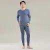 Yu Zhaolin Conjunto de Ropa Interior Otoño para Jóvenes Modal Camelia Cuidado de la Piel Ropa Interior Térmica Capa Base para Hombre
