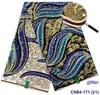 Algodón Africano Ankara Imitación Estampado de Cera Moda Brillo + Cristal Juego de Cera