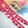 Em Estoque 35 Cores Guarnição de Renda com Pompons 1cm Canto Reto Cortina de Bolas Tecido Colorido com Pompons Decoração DIY Direto do Fabricante