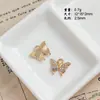 Joias Estilo Luxo Leve Ouro KC Diamante Completo Furo para Pendurar Borboleta Vários Estilos Liga DIY Acessórios de Pingente Acessórios de Joias