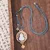 Nuevo Estilo Chino Brocado Song Calado Calabaza de la Suerte Collar Estilo Nacional Hanfu Broche Accesorios Llavero DIY Adornos Colgantes