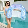 Suministro Transfronterizo de Modernas Esteras Flotantes con Forma de Lazo y Forma de U con Lentejuelas, Camas de Agua Inflables, Tumbonas de Piscina y Equipos de Juego Acuático