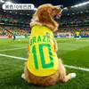 Camiseta del Mundial de Perros Uniforme de Selección Ropa de Verano Shiba Inu Corgi Schnauzer Fútbol Gato Mascota Atuendo