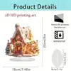 Bestseller transfronterizo letrero plano de acrílico navideño casa de nieve romántica adorno de escritorio decoración del hogar adorno creativo