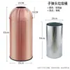 Papelera Comercial Grande, Acero Inoxidable, para Restaurantes de Cadena de Té, Tiendas de Té con Leche, Tiendas de Bebidas, Catering, Forma de Bala, Redonda, Exterior