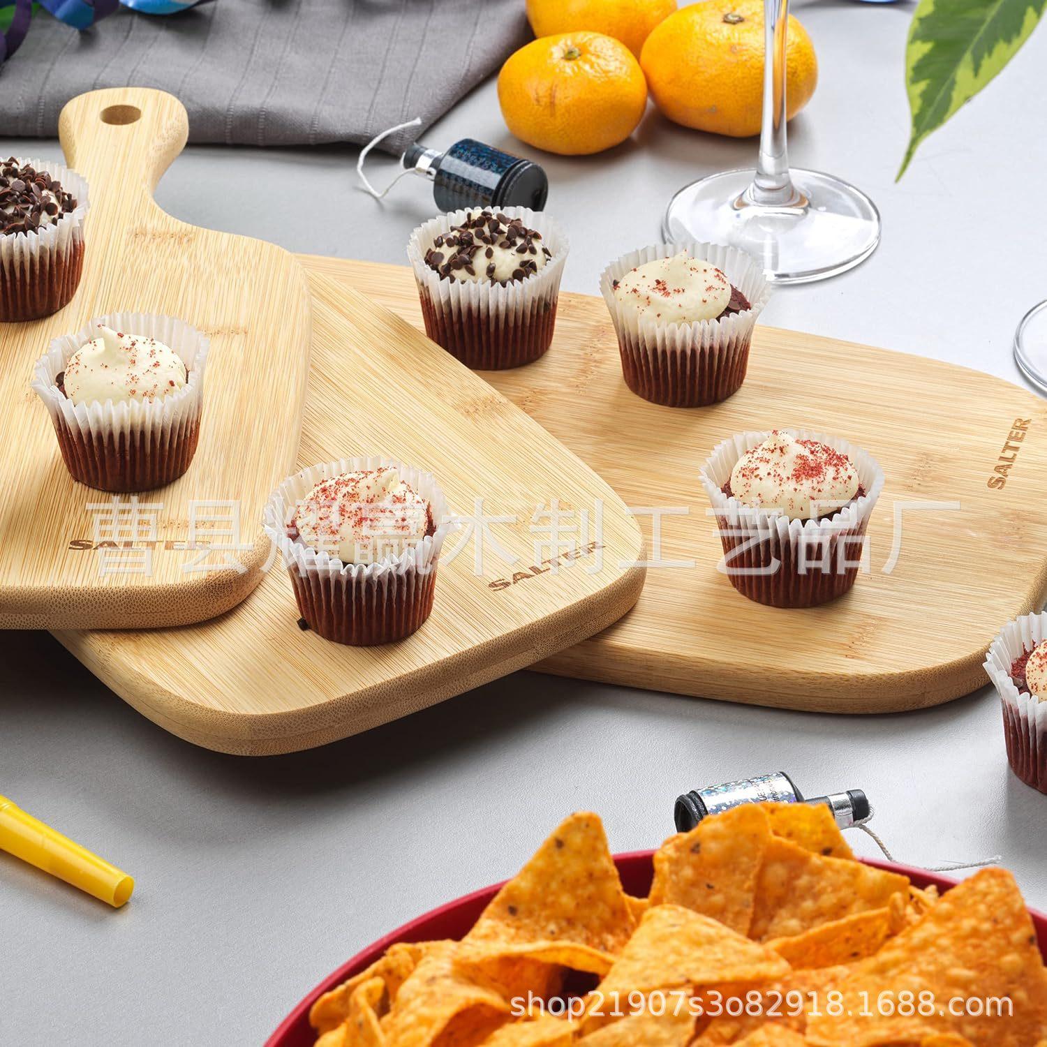 竹制切菜板创意带手柄砧板三件套实木披萨板牛排面包板BSCI