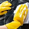 Luvas de Borracha de Látex Espessadas, Luvas Duráveis de Proteção do Trabalho para Lavar Roupas e Louças, Luvas Domésticas Impermeáveis para Mulheres, Limpeza de Cozinha
