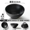 Louça de Melamina Xiangyuan Tigela Grande Padrão Espiral Preto Tigela para Macarrão Tigela para Hot Pot Picante Tigela para Macarrão de Arroz Tigela para Sopa Tigela para Ramen Tigela Grande para Sopa