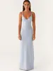 Ayj25L214-Vestido de tirantes popular estilo americano con escote en V profundo y espalda descubierta, con un tacto fluido de hada, adecuado para vacaciones y ropa de noche, vestido adelgazante