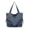 Nuevo bolso de hombro de mezclilla de gran capacidad transfronterizo 2026, bolso casual de moda vintage para el día a día, bolso tipo tote a la moda