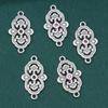 S925 prata esterlina anel duplo pequena flor Ruyi acessórios vintage angustiado DIY artesanal frisado material jóias acessórios atacado