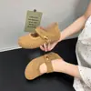 Sandalias cerradas caladas de dos vías para mujer, nuevo estilo de verano a la moda, suela suave versátil, adecuadas con faldas, zapatos Mary Jane franceses