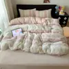 Novo Conjunto de Lençol de Leite Veludo Infantil Espesso Classe A para Inverno Quatro Peças Saia de Cama Fabricante Atacadista Dropshipping