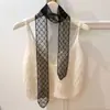 Corea del Sur Elegante Retro Encaje Cinturón Cinta para el Cabello Lazo Largo Bufanda Decorativa Ins Bufanda Pequeña de Seda Collar Bufanda Mujer
