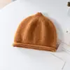Gorro 100% Cachemir Puro Otoño/Invierno Lana Nueva para Hombres, Mujeres y Bebé, Gorro Elegante, Lindo Gorro Cálido de Punto