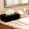 Caja de Pañuelos de Acero Inoxidable Negra sin Taladro para Escritorio, Encimera, Sala de Estar, Baño y Almacenamiento de Papel Higiénico
