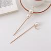 Horquilla coreana de metal con perlas para combinar con todo, simple para uso diario, decoración de tapón para el cabello, horquilla de bola, artefacto para el cabello, horquilla