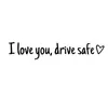 Comércio Exterior Eu Amo Dirigir com Segurança Direção Segura Adesivo de Vinil Impermeável para Carro Universal para Retrovisor de Carro Decoração