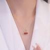 Collar de Cereza para Mujer Otoño Lujo Accesible Diseño de Nicho Cadena para Clavícula de Fruta Gargantilla Nuevo de Una Pieza Envío Directo Tendencia