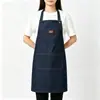 Suministro Transfronterizo Delantal de Mezclilla para Peluqueros, Baristas, Hombres y Mujeres, Ropa de Trabajo para Floristerías, Delantal a Prueba de Aceite y Manchas, Personalizable con Impresión