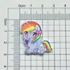 Pequeno Prendedor de Cabelo My Little Pony com Design em Acrílico, Grampo Lateral Fofo de Desenho Animado para Meninas, Prendedor Bico de Pato Q