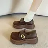 Outono Novo Sapatos Birkenstock Casuais Versáteis da Moda com Solado Grosso Femininos 2026 Rasteirinhas Tira com Fivela Velcro Retro