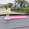 Flor de begonia placa de estacionamiento para número de coche 2025 nueva decoración sencilla para coche adornos temporales para teléfono móvil