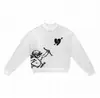 Suéter de jacquard jacquard bidimensional solto com gola redonda, tendência outono e inverno transfronteiriça de Harajuku, para homens e mulheres, subcultura, manga longa, atacado