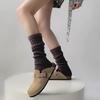 Calcetines de otoño e invierno para mujer, calcetines blancos hasta la pantorrilla, medias, cubre piernas, estilo chica hot, calcetines de felpa, calcetines hasta media pantorrilla, medias de celebridad de Internet, calcetines de moda