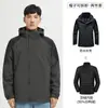 Jaqueta outdoor masculina e feminina três em um duas peças outono e inverno acolchoada com plumas, impermeável, respirável, traje de esqui