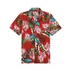 Camisas de Hombre de Venta Caliente Transfronterizas Nuevas Camisas de Playa Hawaianas de Manga Corta con Cuello Estampado Digital 3D