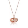 Elegante estilo de luxo leve diamante embutido concha colar de pérolas moda feminina fada em forma de leque pingente uma concha clavícula corrente