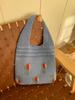 Bolsa de Punto, Bolso Retro de Malla Hueca, Bolso de Hombro de Alta Gama para Niñas, Bolso Tejido de Nicho, Bolso de Mano de Gran Capacidad