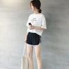 Nuevo Estilo Artístico Harajuku Ins Trendy Moda Simple Perezosa Japonesa Versátil Shorts de Yoga de un Lado