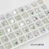 Diamante Auténtico Dongzhou para Uñas 10mm Cuadrado Grueso Fondo Puntiagudo Diamante Accesorios para Joyería DIY Diamante de Vidrio Recubierto Colorido Brillante Lote