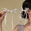 Grampo de cabelo estilo férias de verão com phalaenopsis para mulheres, acessório de cabelo lateral com flor artificial, presilha de cabelo de alta qualidade estilo coreano para sessões de fotos