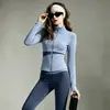Traje de Yoga con Costuras de Bloques de Color para Mujer, Chaqueta Ajustada de Manga Larga Adelgazante, Pantalones Ajustados de Cintura Alta para Fitness, Conjunto para Gimnasio y Correr