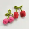 Nueva colección de otoño de accesorios de flor de tulipán de lana para juguetes de peluche hechos a mano DIY, ropa y adornos para bolsos