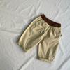 Pantalones casuales estilo coreano Ins para niños y niñas estilo Mori para exteriores pantalones que combinan con todo temporada de primavera y otoño material grueso color sólido pantalones con banda elástica