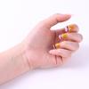 12 Piezas de Parches de Uñas Usables de Color Simple, Parches de Manicura Modernos con Costuras Bicolor, Uñas Postizas Largas de Punta Cuadrada Lentejuelas