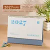 Calendário de Mesa Minimalista Estilo Morandi 2027 Ornamento de Mesa Calendário de Check-In de Autodisciplina Edição Corporativa Personalizável