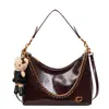 Bolso Retro Sencillo Tipo Bollo para Mujer, Estilo Nuevo, Sensación de Alta Gama, Bolso de Hombro Versátil con Cadena para Debajo del Brazo, Bolso de Mano de Gran Capacidad