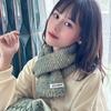 Caramelo Jelly Bean ~ Azul Oscuro y Azul Claro * Tejido de Punto Mezclado Arcoíris Bufanda Pequeña Versión Coreana Linda Versátil Calentador de Cuello para Estudiantes en Otoño e Invierno