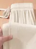 Pantalones de pierna ancha de seda helada para mujer, estilo fino de verano, talla petite, nuevo modelo 2026, talla grande, cintura alta, fluidos, pierna recta holgada, pantalones casuales