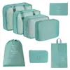 Bolsa de almacenamiento para viajes transfronterizos, set de neceser, bolsa de almacenamiento organizadora de ropa para equipaje de siete piezas, bolsa de almacenamiento de viaje