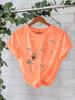 Camisetas de Moda Transfronterizas Europeas y Americanas para Mujer Diente de León Verano Nuevas Camisetas de Manga Corta para Mujer en Stock Comercio Exterior Venta Caliente