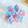 Jabón Rosa Degradado Azul Hielo Triturado de Cinco Capas Cabeza de Flor del Día de San Valentín Floristería al por Mayor Fabricación de Ramos Regalo DIY Paquete de Caja