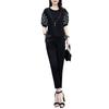 535 # Traje Holgado de Manga Corta para Mujer de Talla Grande a la Moda Cubre Carne para Mujer 2025 Verano Nuevo Estilo mm Gordita Conjunto Casual de Dos Piezas