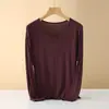 Modal Base Underwear Camisa Fina Feminina Primavera e Outono Manga Longa Top Tamanho Grande Elástico Body-Fit Roupa Íntima Térmica Básica