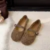 Sapatos femininos Mary Jane Rad de Outono, sapatilhas rasas da moda, sapatilhas versáteis de tira única, novo estilo 2026